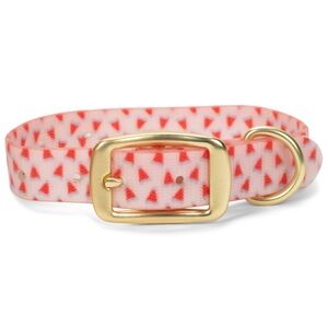 NWT Mary Square Festive Red Santa Hats Silicone Christmas Dog Collar, Small